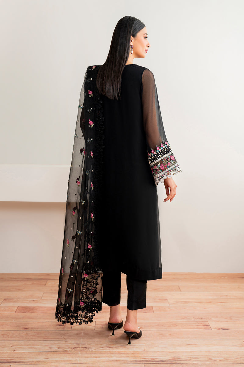 Baroque | Formal Collection | CHIFFON UF-682 S Black Chiffon