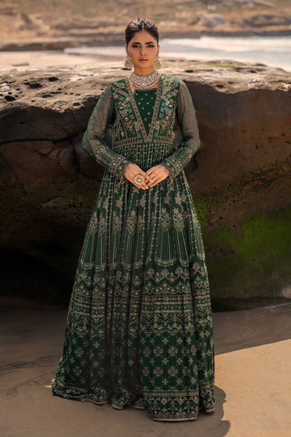 Naqshi | Sahil Kinaray | VERONICA M Emerald Green Chiffon