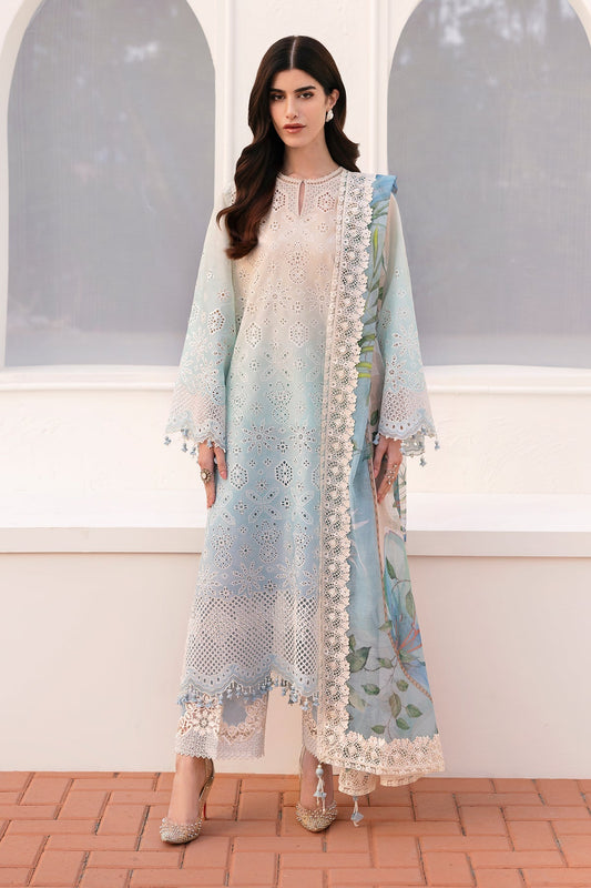 Baroque | Eid Printique | EMBROIDERED PRINTED LAWN UF-4185 XS Pale Aqua Lawn