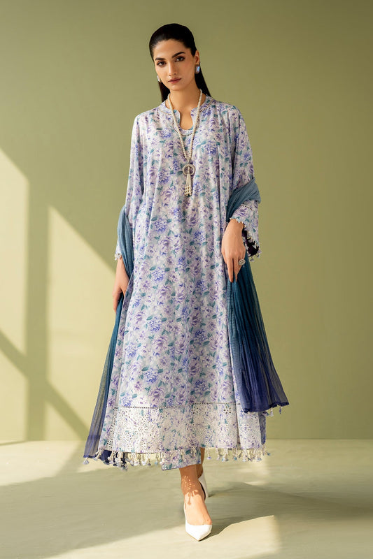 Baroque | Eid Printique | EMBROIDERED PRINTED LAWN UF-4167 XS Lawn Light Blue