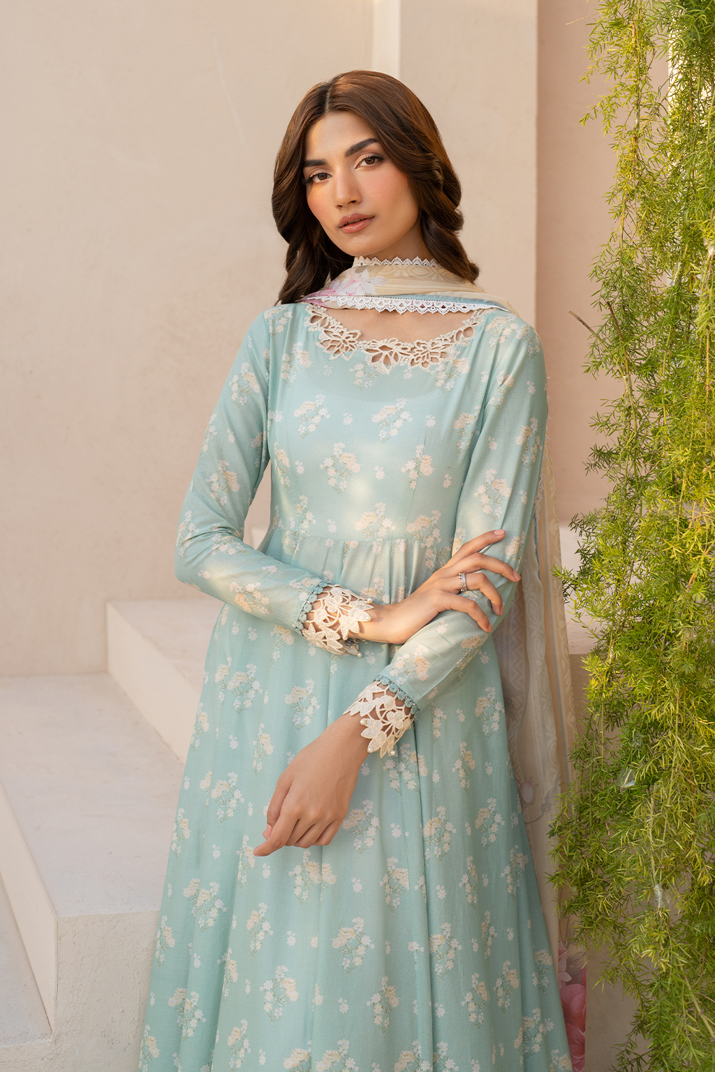 Iznik | Festive Lawn 25 | EFL-06 L Ice Blue Lawn
