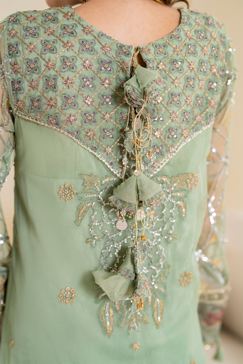 Iznik | Chinnon Chiffon | CC-41 Embroidered Net - Pakistani Designer Dress - by Iznik | Type: Formal - 100% Original at Saira Sultan