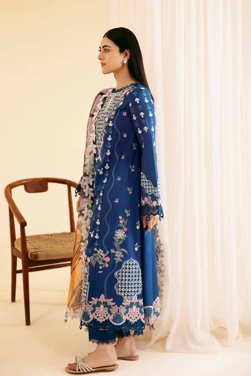 Qalamkar | Qlinekari Luxury Lawn | SQ-08 ZEL - Pakistani Designer Dress - by Qalamkar | Type: Luxury - 100% Original at Saira Sultan