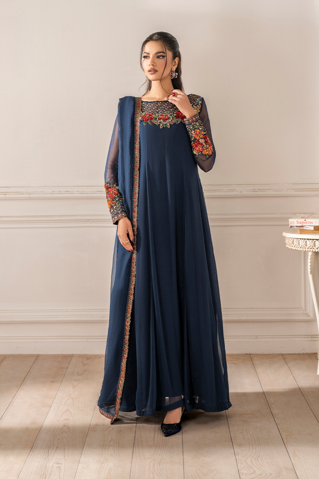 Iznik I Festive Formal I UE-412 Embroidered Chiffon - Pakistani Designer Dress - by Iznik - Type : Ladies Clothes - 100% Original at Saira Sultan