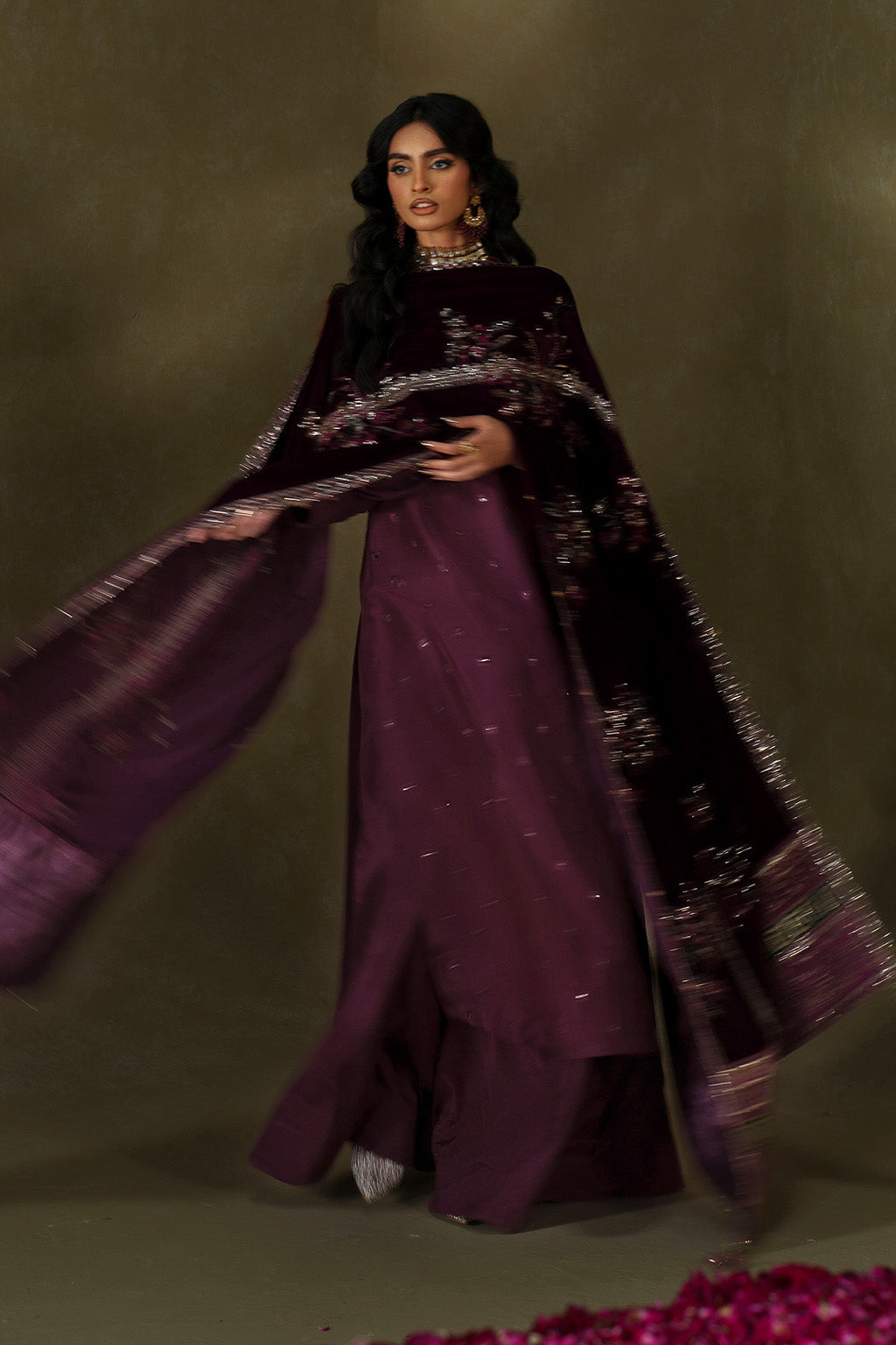 Iznik | Velvet 25 | IV-68 Embroidered Velvet by Iznik - Designer Dress - Type : Ladies Clothes - Available at Saira Sultan - 100% Original 