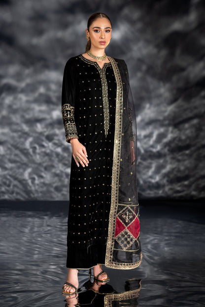 Naqshi | Makhmal 24 | ZUNI XS Black Velvet