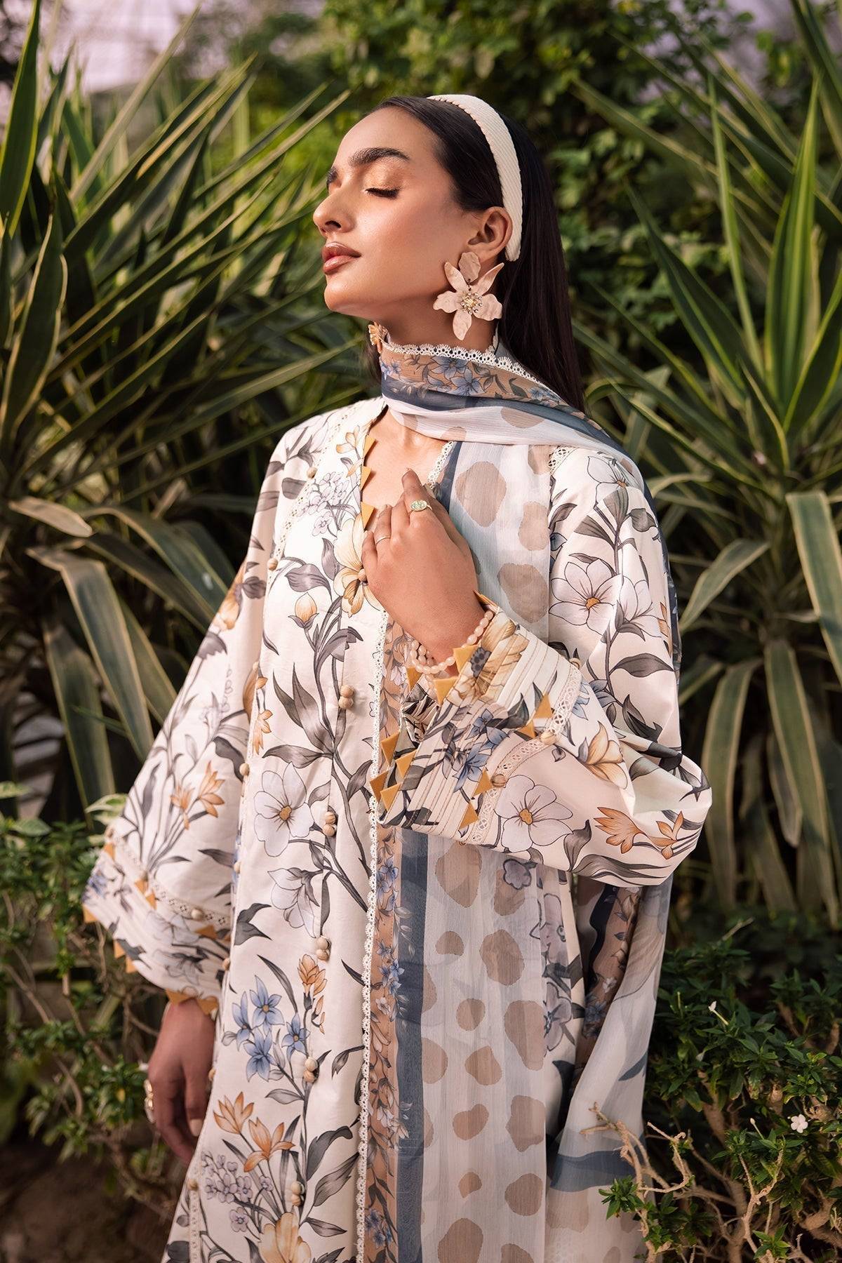 Alizeh | Sheen Lawn Prints 24 | GARDENIA - Pakistani Designer Dress - by Alizeh | Type: Casuals - 100% Original at Saira Sultan