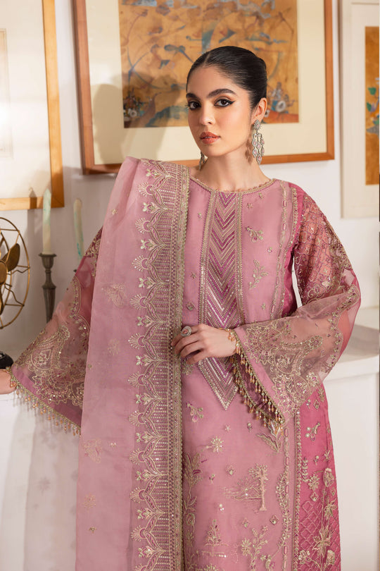 Naqshi | Pareezah Formals | Nayab M Pastel Pink Organza