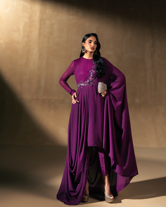 Vasal | Zyra Luxe Pret 26 | Divine drape - Pakistani Designer Dress - by Vasal - Type : Ladies Clothes - 100% Original at Saira Sultan