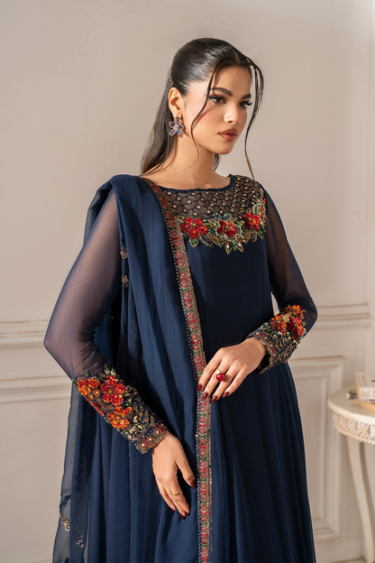 Iznik I Festive Formal I UE-412 Embroidered Chiffon - Pakistani Designer Dress - by Iznik - Type : Ladies Clothes - 100% Original at Saira Sultan