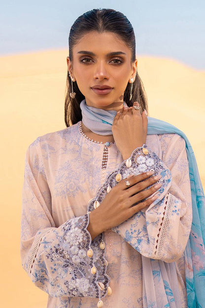 Cross Stitch | Eid Lawn 24 | PEACH - Pakistani Designer Dress - by Cross Stitch | Type: Luxury - 100% Original at Saira Sultan