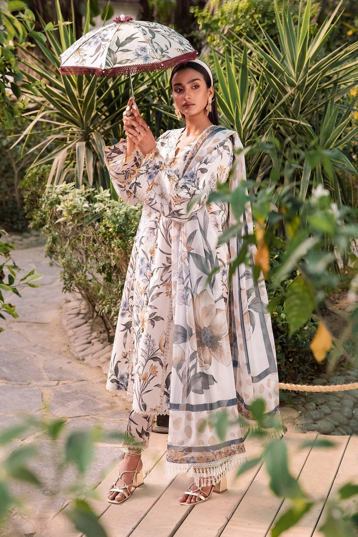 Alizeh | Sheen Lawn Prints 24 | GARDENIA - Pakistani Designer Dress - by Alizeh | Type: Casuals - 100% Original at Saira Sultan