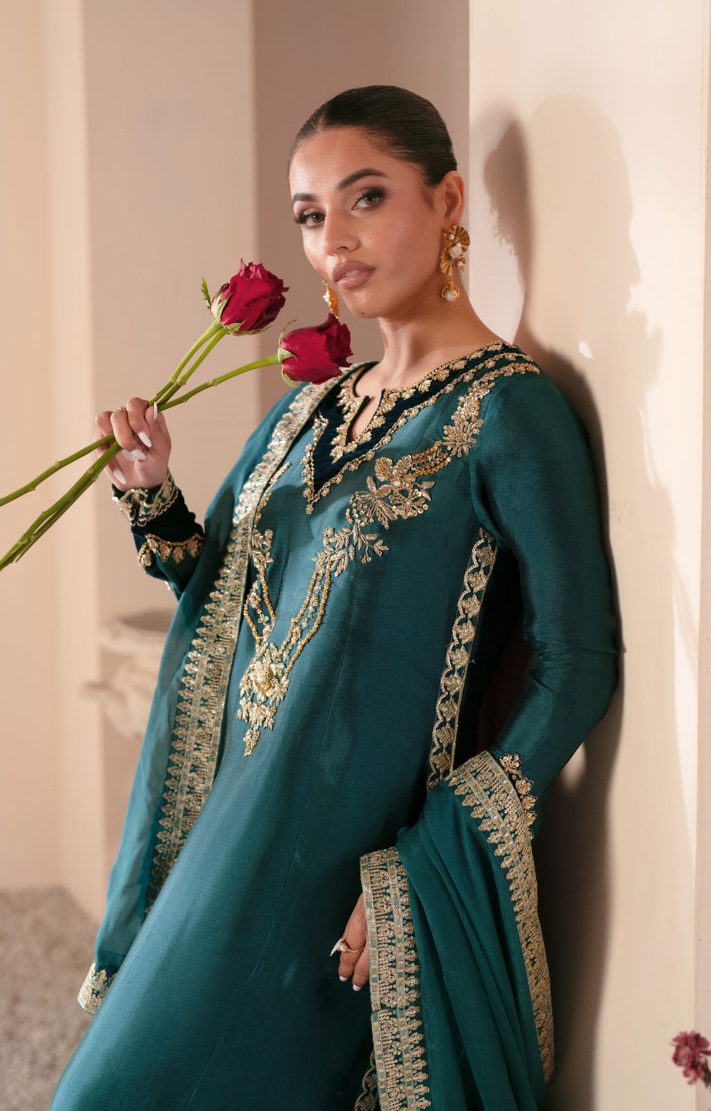 Ajr Couture | Symphony Luxe Festive 25 | Jade XL Teal Green Pure Sheesha Silk