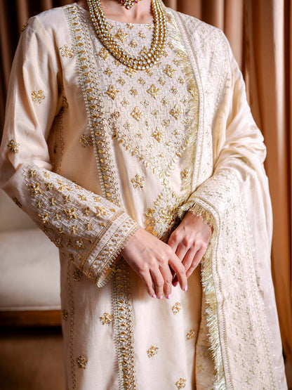 Faiza Faisal | Rema Wedding Formals 24 | Saleha L Off White Cotton