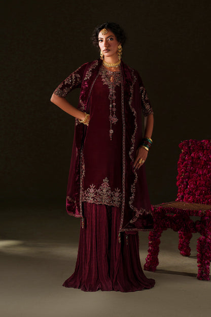 Iznik | Velvet 25 | IV-71 Embroidered Velvet by Iznik - Designer Dress - Type : Ladies Clothes - Available at Saira Sultan - 100% Original 
