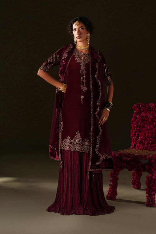 Iznik | Velvet 25 | IV-71 Embroidered Velvet by Iznik - Designer Dress - Type : Ladies Clothes - Available at Saira Sultan - 100% Original 