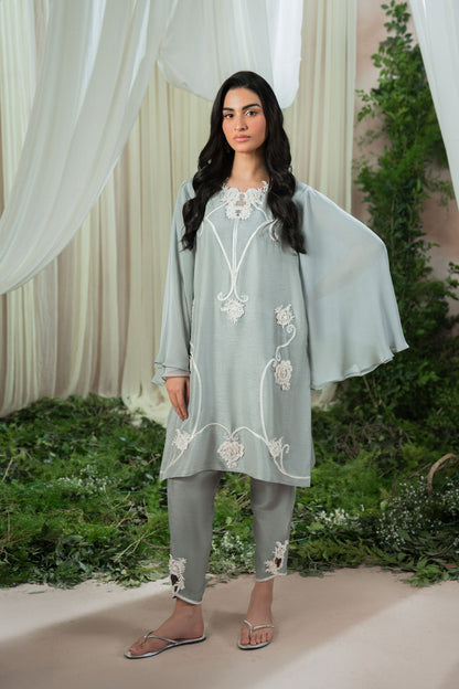Ammara Khan | Sia 25 | D-11-A XL Light Blue Blended Silk