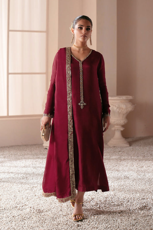 Ajr Couture | Symphony Luxe Festive 25 | Rebel Rose S Maroon Silk