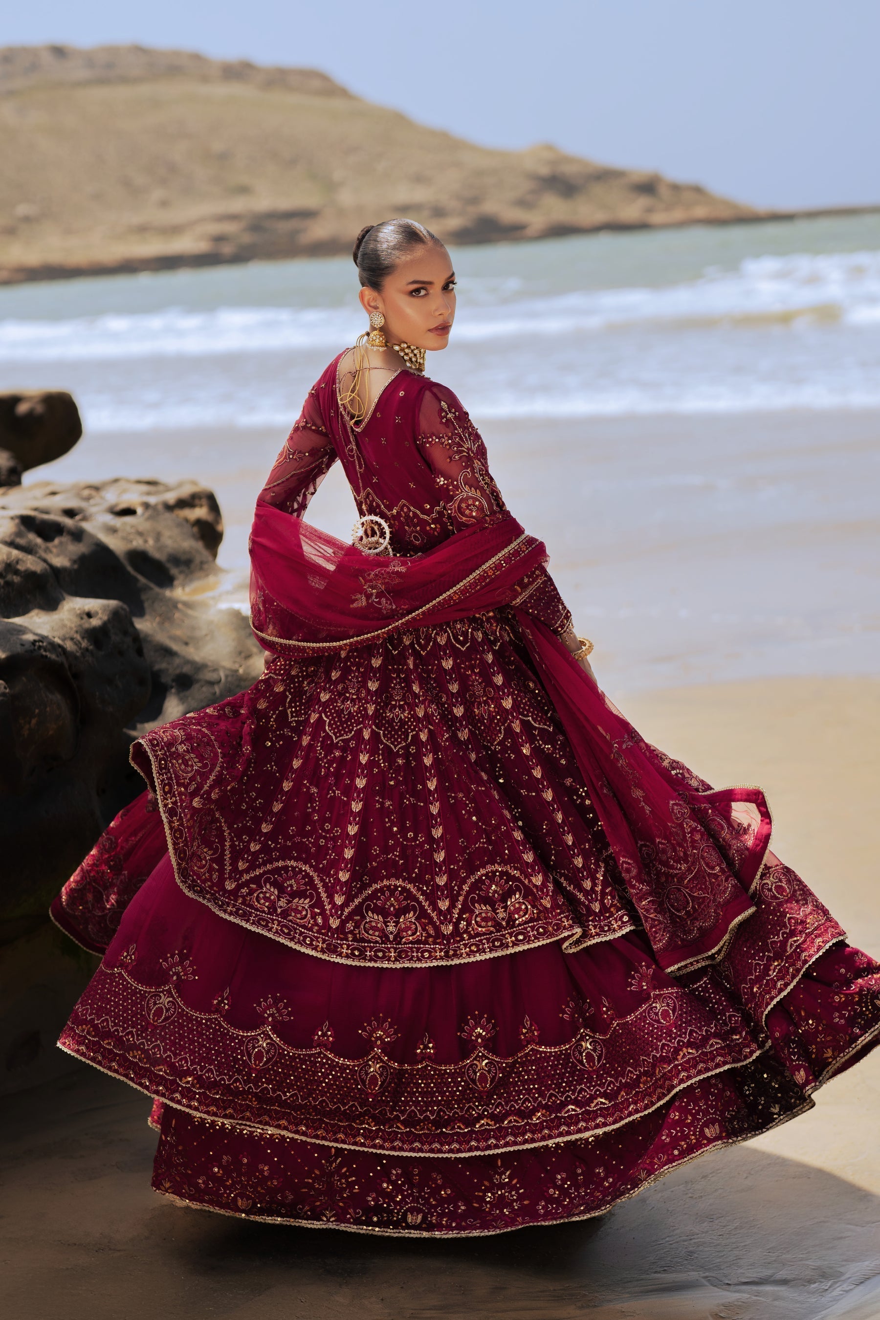 Naqshi | Sahil Kinaray | ZURIAL S Wine Berry Crinkle