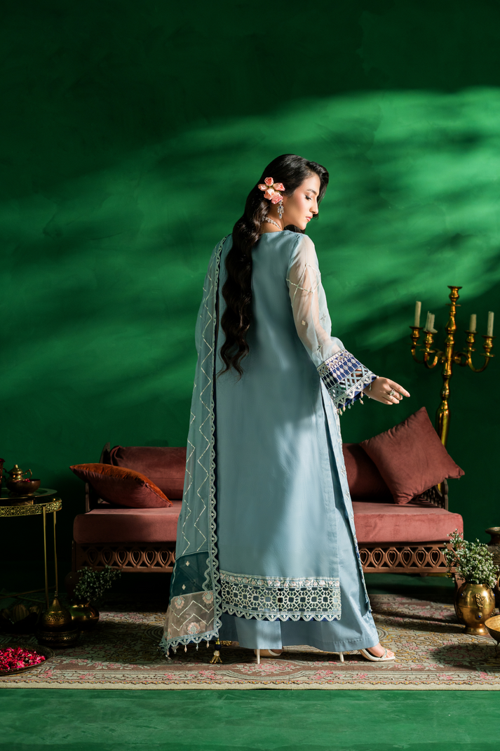 Zebtan | Farmaish Formals | FC-10 S Light Blue Chiffon