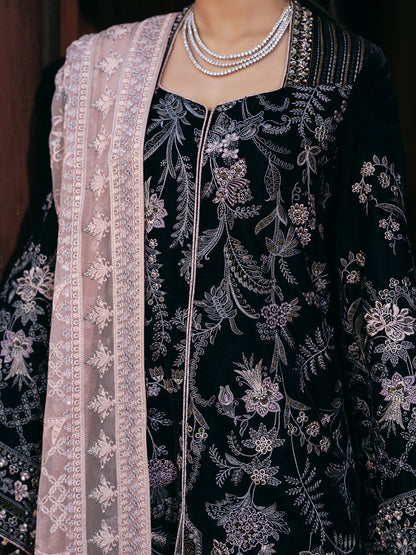 Flossie | Siara Velvet Formals | V-103 - B M Black Velvet