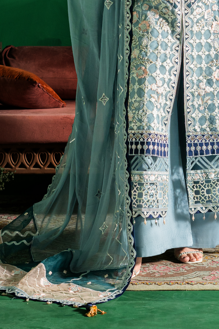 Zebtan | Farmaish Formals | FC-10 M Light Blue Chiffon