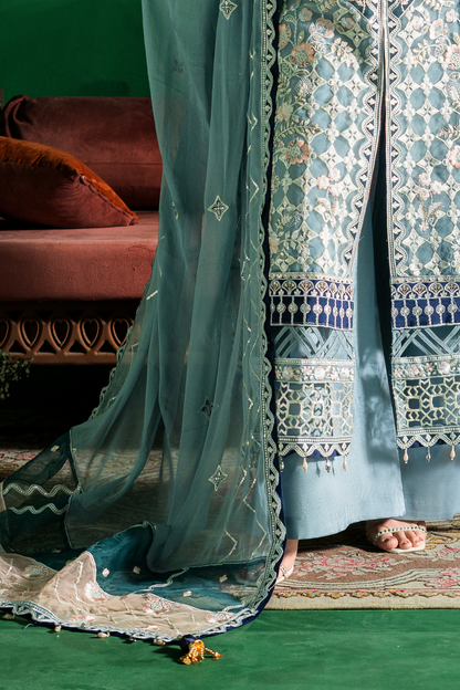 Zebtan | Farmaish Formals | FC-10 M Light Blue Chiffon