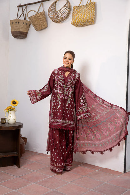 Sobia Nazir | Vital Lawn 25 | 5B S Burgundy Lawn
