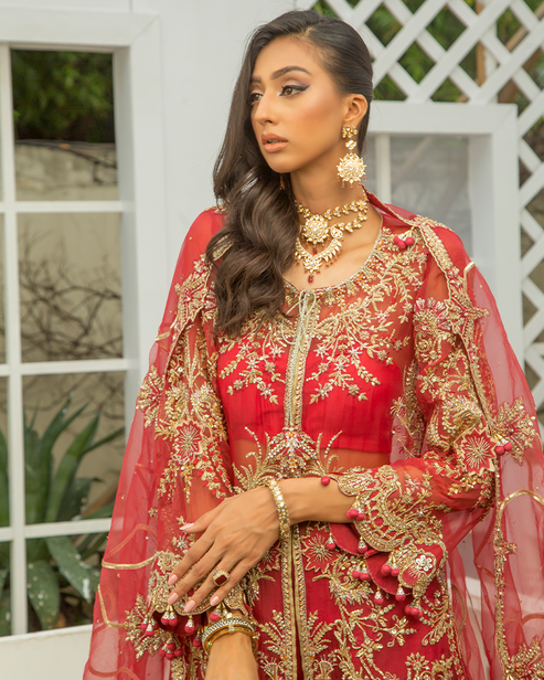 Nyra | Wedding Formals 24 | Scarlet - Pakistani Designer Dress - by Nyra | Type: Bridal - 100% Original at Saira Sultan