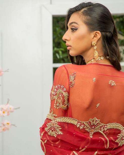 Nyra | Wedding Formals 24 | Scarlet - Pakistani Designer Dress - by Nyra | Type: Bridal - 100% Original at Saira Sultan