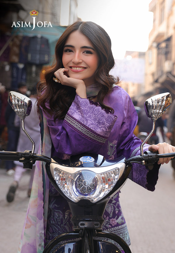 Asim Jofa | Summer Rhapsody | AJUBU-07 Embroidered Lawn - Pakistani Designer Dress - by Asim Jofa - Type : Ladies Clothes - 100% Original at Saira Sultan