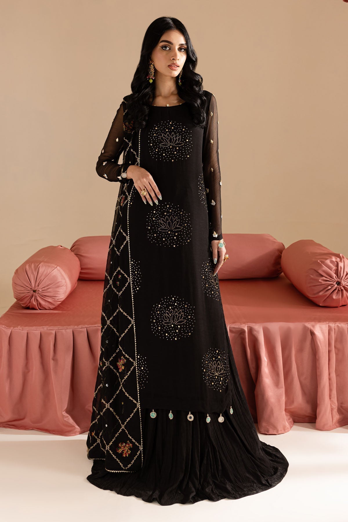 Nureh | Mukeshkari Formals | MK-12 S Black Chiffon