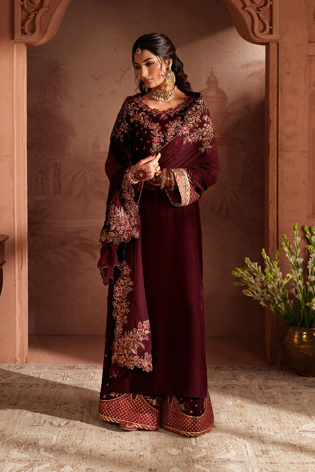 Iznik | Velvet 25 | IV-55 Embroidered Velvet by Iznik - Designer Dress - Type : Ladies Clothes - Available at Saira Sultan - 100% Original 