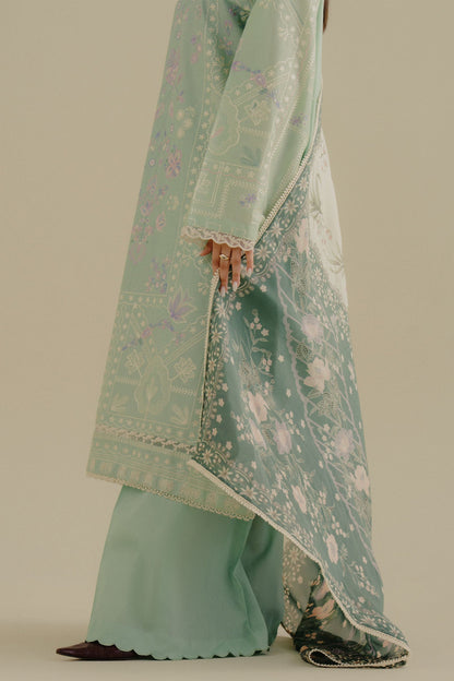 Zara Shahjahan | Coco Lawn 25 | Nyssa-10A L Pastel Mint Lawn