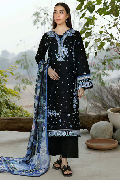 Farasha | Summer Weaves Embroidered Lawn | Ashen Light XS Black Lawn