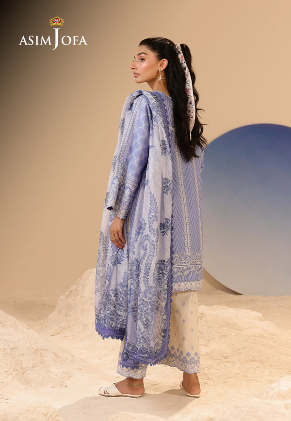 Asim Jofa | Summer Rhapsody | AJUBU-13 Printed Embroidered Lawn - Pakistani Designer Dress - by Asim Jofa - Type : Ladies Clothes - 100% Original at Saira Sultan