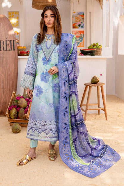 Nureh | Gardenia Lawn 24 | NS-130 A - Pakistani Designer Dress - by Nureh | Type: Luxury - 100% Original at Saira Sultan