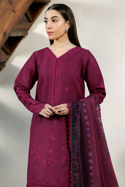 Farasha | Summer Weaves Embroidered Lawn | Garnet Passion L Berry Lawn