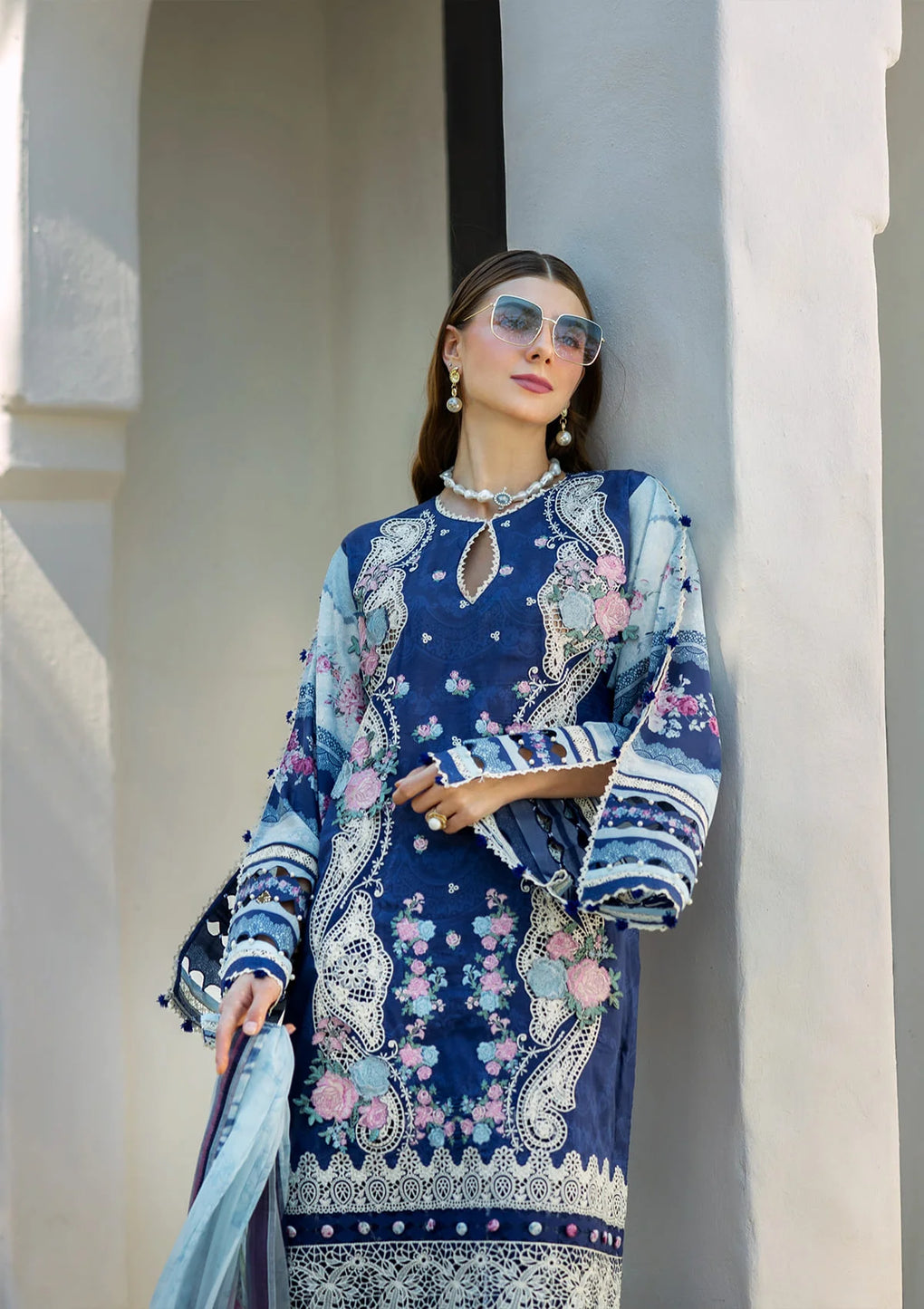 Elaf Premium | Signature 25 | ETS-06A LONDON BLUES XL Blue Chiffon