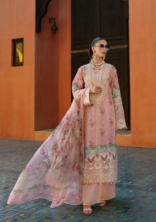 Elaf Premium | Signature 25 | ETS-01B PINK PETAL XS Light Pink Lawn