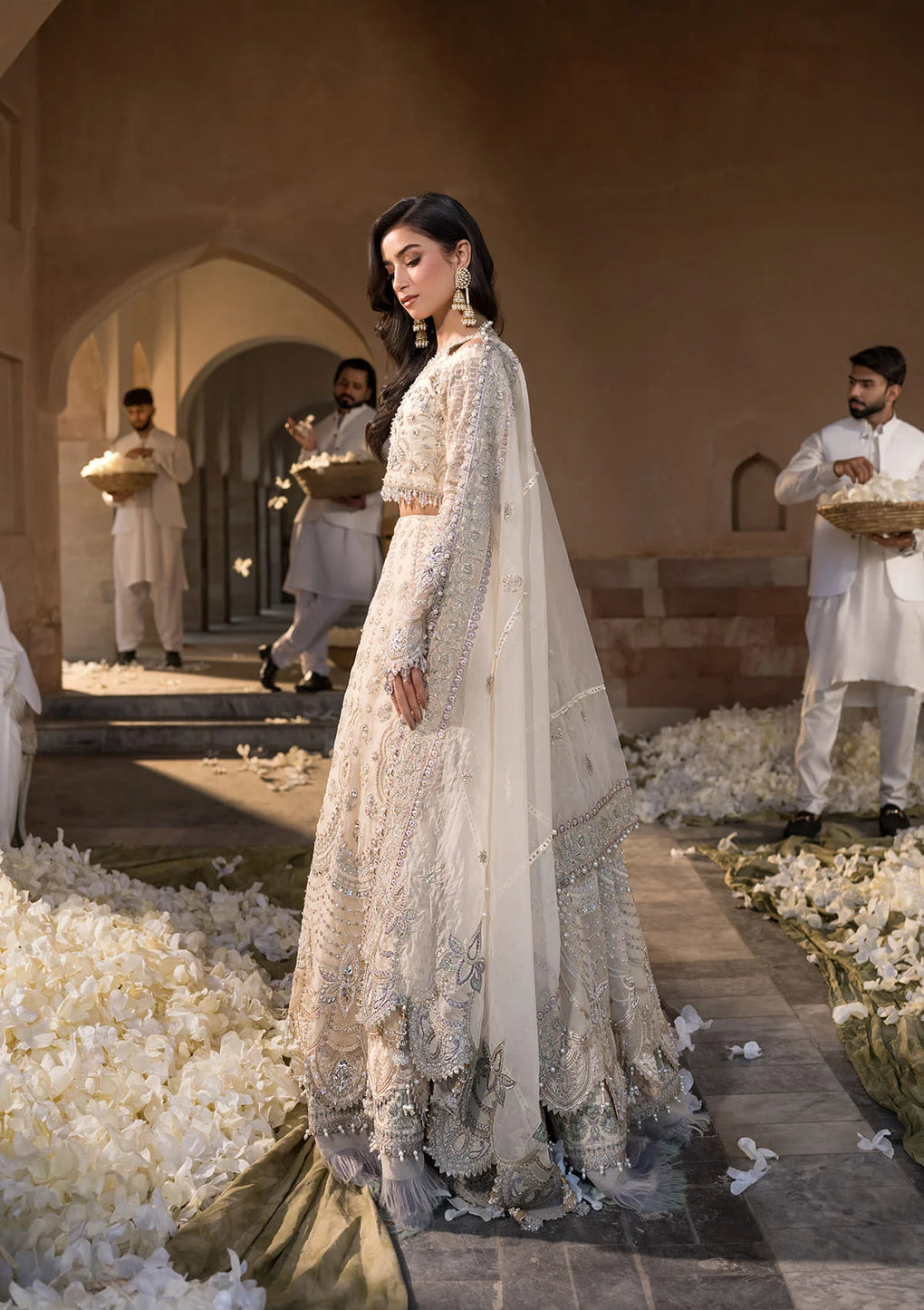 Elaf Premium | Formal Handwork Collection | EFH-06 GHAZAL S Off White Organza
