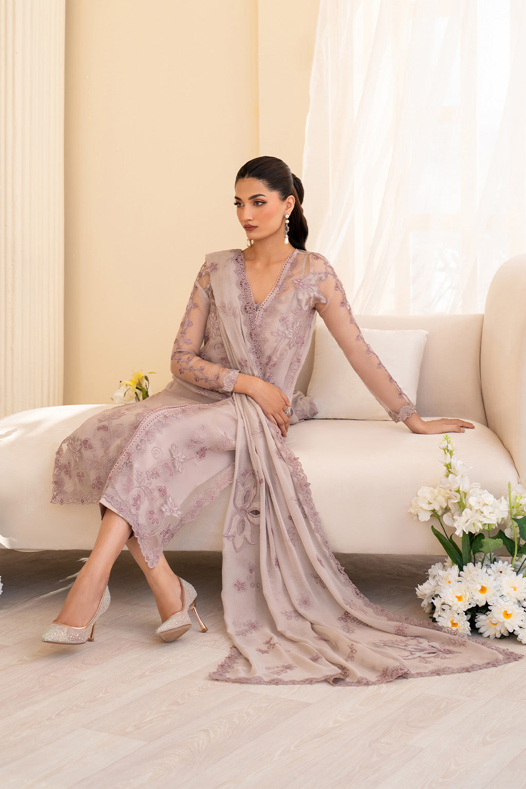 Iznik | Festive Formal | UE-437 Embroidered Pure Organza - Pakistani Designer Dress - by Iznik - Type : Ladies Clothes - 100% Original at Saira Sultan