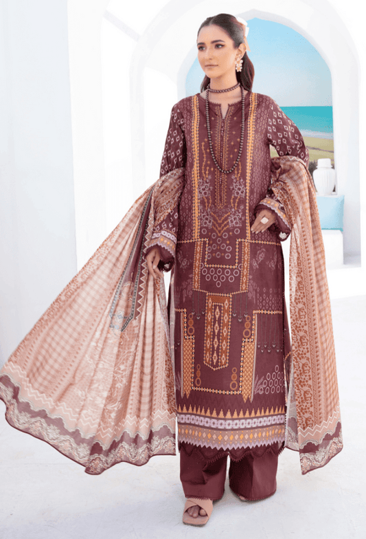 Humdum | Saira Bano Lawn 24 | D07 - Pakistani Designer Dress - by HumDum | Type: Casuals - 100% Original at Saira Sultan