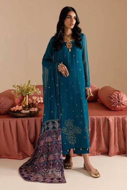 Nureh | Mukeshkari Formals | MK-10 XL Sea Green Chiffon