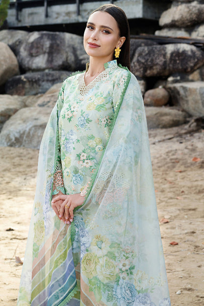 Farasha | Printed Essentials | Mint Bloom L Mint Lawn