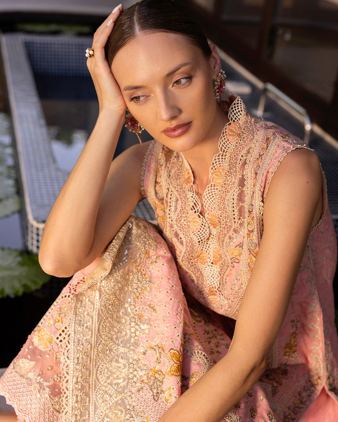 Faiza Saqlain | Zinnia Lawn 25 | Peony M Pink Lawn