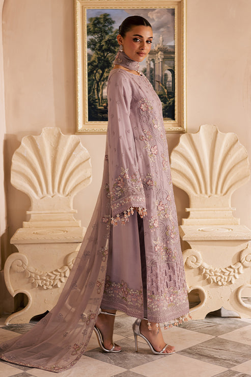 Emaan Adeel | Miraan luxury chiffon | ELNAZ XL Pinkish Gray Chiffon
