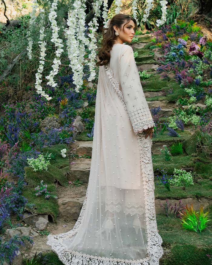 Zevk | Flora Festive Lawn | ASEEL S Off White Lawn