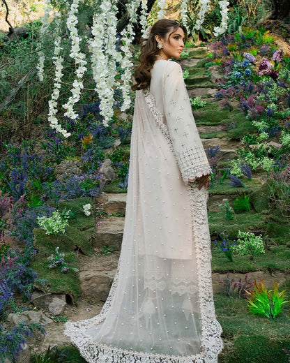 Zevk | Flora Festive Lawn | ASEEL S Off White Lawn