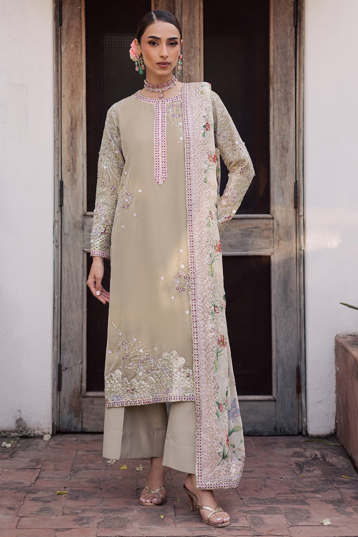 Nureh | Maya Velvet | NW-119 by Nureh - Designer Dress  - Type : Ladies Clothes - Available at Saira Sultan - 100% Original 